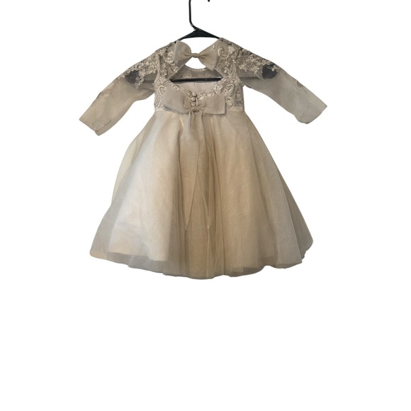 Azazie Toddler Girl Flower Girl Precious Fros A-Line Tulle Dress Size 2T - Picture 8 of 11